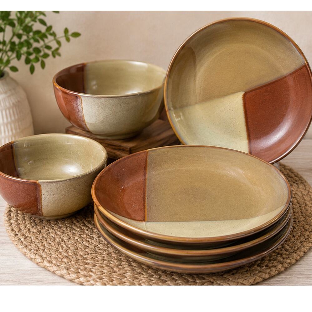 Sango Gold Dust Sienna 5039 Stoneware 6 Pc 4 Salad Plates 2 Bowls Replacements